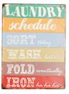 Metal skilt Laundry Schedule 26x35cm